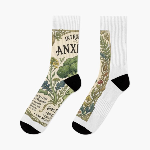 Item preview, Anxious Vegetable Vintage Ad Funny Mental Health Humor designed and sold by LunaMarkos.