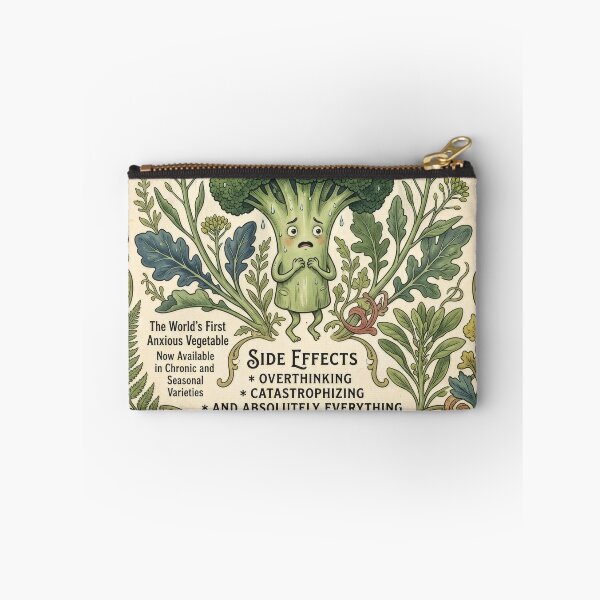 Item preview, Anxious Vegetable Vintage Ad Funny Mental Health Humor designed and sold by LunaMarkos.