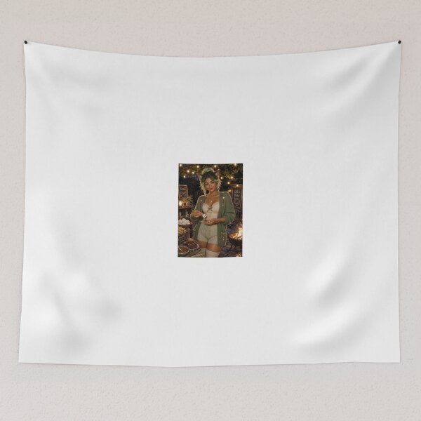 Item preview, Green Haired Girl Enjoying Smores by Fire designed and sold by CathryneDelamort.