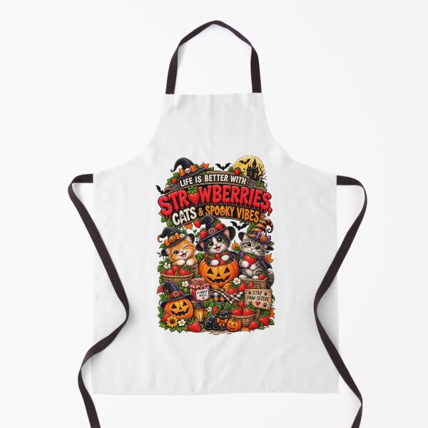 Item preview, Halloween Strawberry Cat – Cute Witch Cats & Spooky Strawberry Lover Gift designed and sold by Ayden World.
