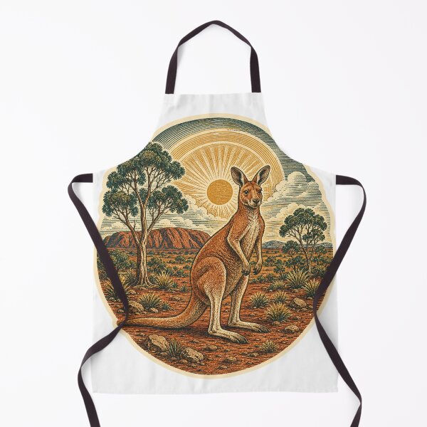 Item preview, Red Kangaroo in the Red Outback Wild Animal Wildlife Art designed and sold by VisualArtsOasis.