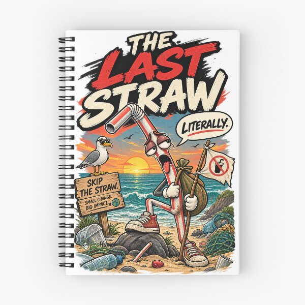 Item preview, The Last Straw – Funny Eco Humor Ocean Sustainability designed and sold by Kakitto.