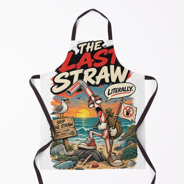 Item preview, The Last Straw – Funny Eco Humor Ocean Sustainability designed and sold by Kakitto.