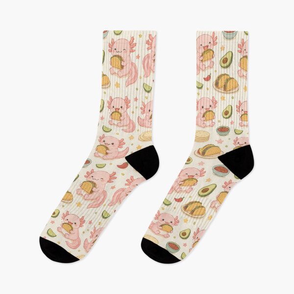 Item preview, Axolotl Taco Fiesta Pattern designed and sold by Soft Berry Studio.