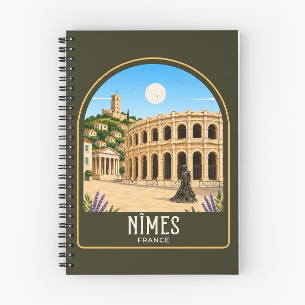 Item preview, Nîmes Vintage Travel Illustration designed and sold by HomeLivingCo.