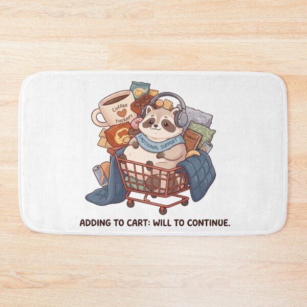 Item preview, Emotional Support Raccoon Shopping Cart designed and sold by LunaMarkos.