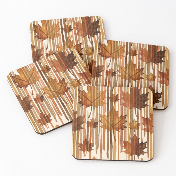 Item preview, Autumn Maple Leaves – Watercolor Drip Art Pattern designed and sold by FawnFeatherCo.