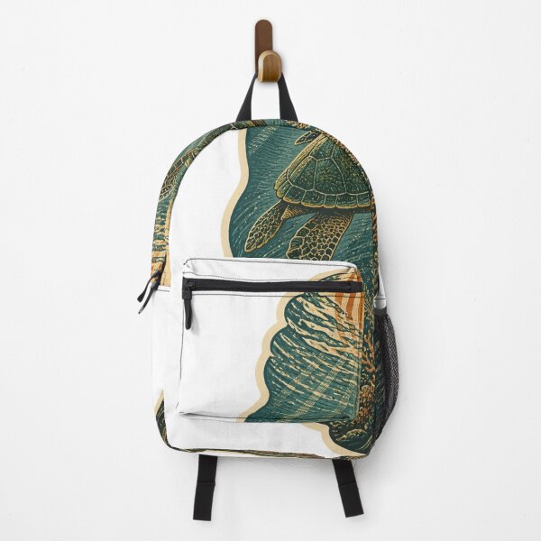 Item preview, Green Sea Turtle on the Sunlit Reef Wild Animal Nature Illustration designed and sold by VisualArtsOasis.