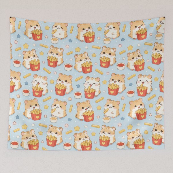 Item preview, Hamster French Fries Pattern designed and sold by Soft Berry Studio.