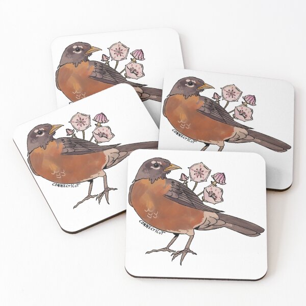 Item preview, Connecticut State Bird and Flower designed and sold by riahdrawsthings.