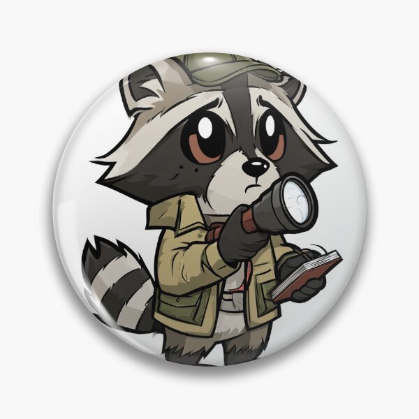 Item preview, Raccoon Paranormal Investigator - Spooky Ghost Hunter designed and sold by Zenwave-Designs.
