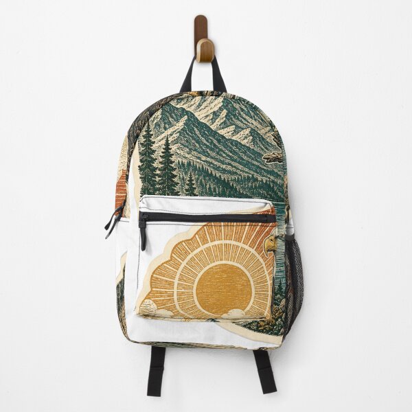Item preview, Bald Eagle in the Mountain Lake Wild Animal Retro Outdoors Art designed and sold by VisualArtsOasis.