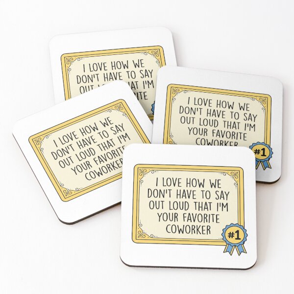 Item preview, I'm Your Favorite Coworker Funny Certificate Blue Ribbon Office Humor Quote designed and sold by raedattia.