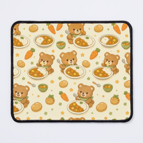 Item preview, Teddy Bear Curry Rice Pattern designed and sold by Soft Berry Studio.