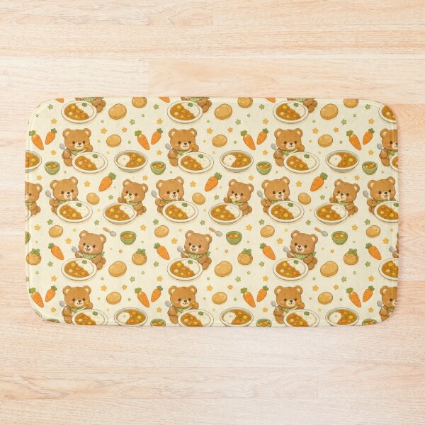 Item preview, Teddy Bear Curry Rice Pattern designed and sold by Soft Berry Studio.