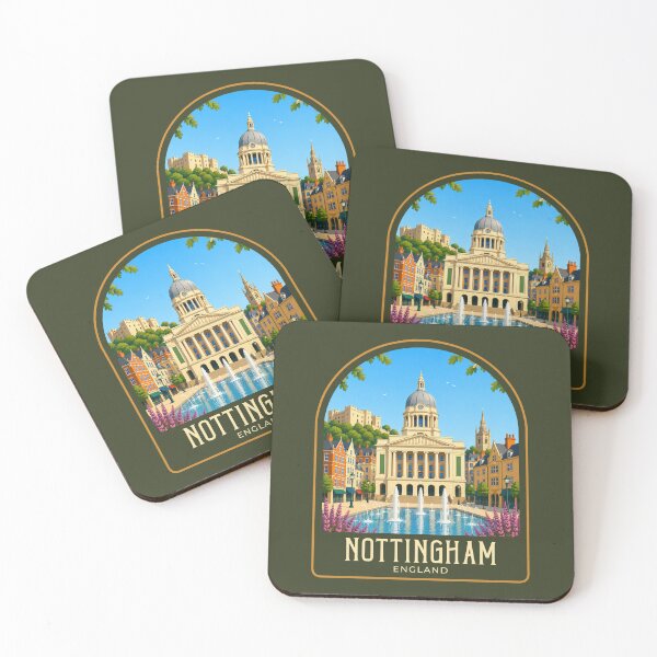 Artikelvorschau, Nottingham Vintage Reiseillustration entworfen und verkauft von HomeLivingCo.