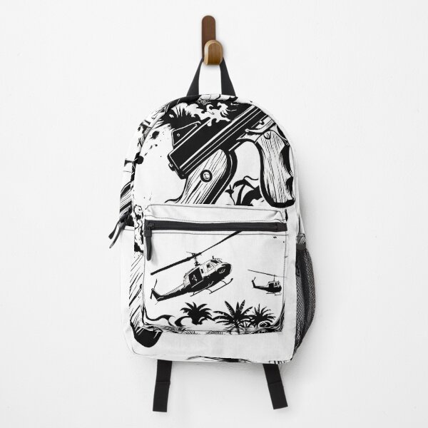 Item preview, tommy gun military illustration vector black and white 60s 70s designed and sold by dejco.art.