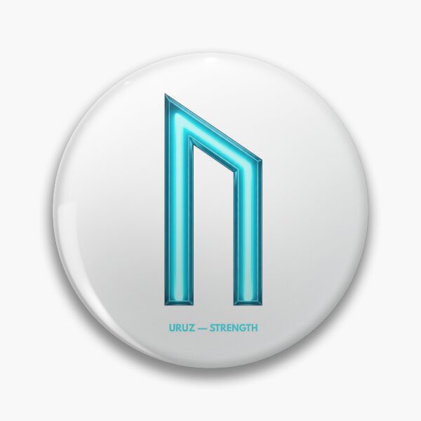 Item preview, Norse Uruz Rune Strength Symbol Neon Glow designed and sold by CalmFrameArt.