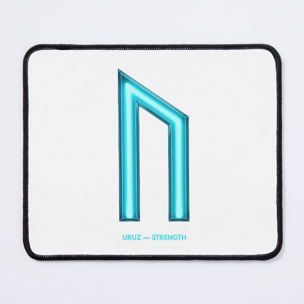 Item preview, Norse Uruz Rune Strength Symbol Neon Glow designed and sold by CalmFrameArt.