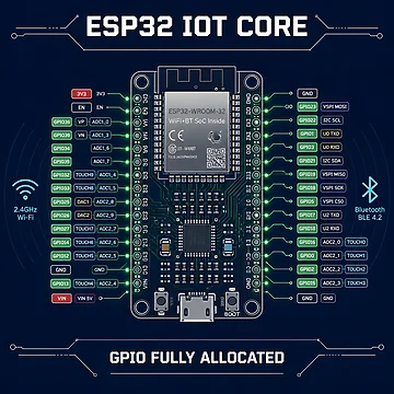 Artwork thumbnail, ESP32 IoT Core Microcontroller Hardware Engineer by ThirdShiftLab