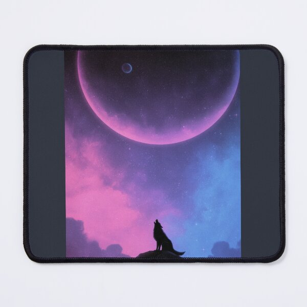 Item preview, Howling Lone Wolf Cosmic Galaxy Art designed and sold by InkmotiveStudio.
