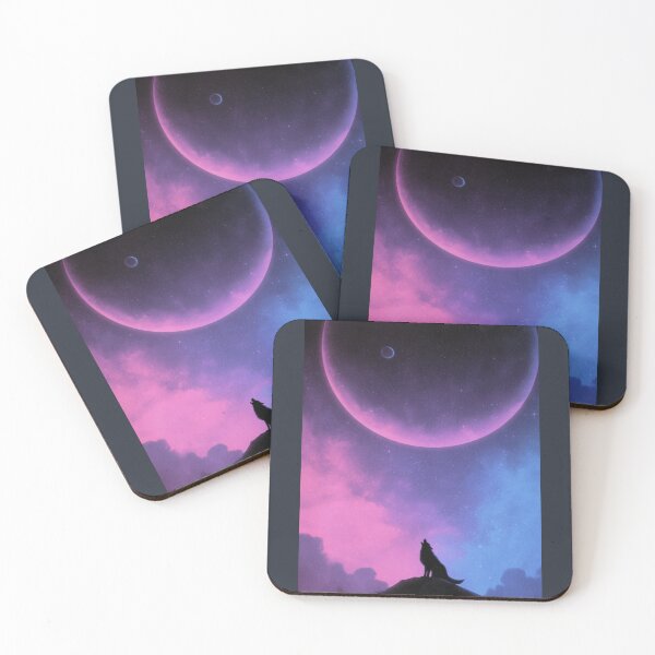 Item preview, Howling Lone Wolf Cosmic Galaxy Art designed and sold by InkmotiveStudio.