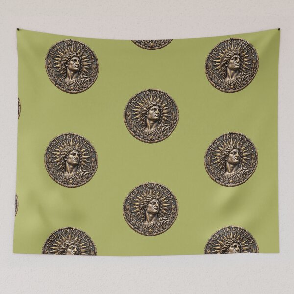Item preview, Sol Invictus Ancient Roman Sun God Silver Medallion designed and sold by Anyshca.
