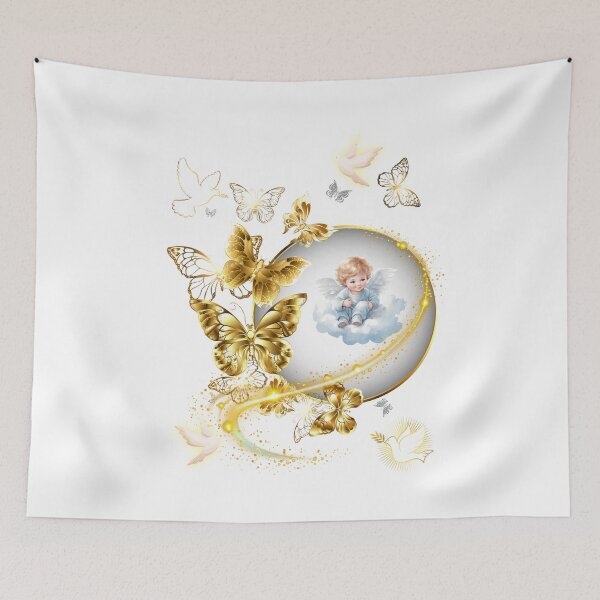 Item preview, Golden Angel Butterfly & White Dove Elegance designed and sold by BULAIR89.