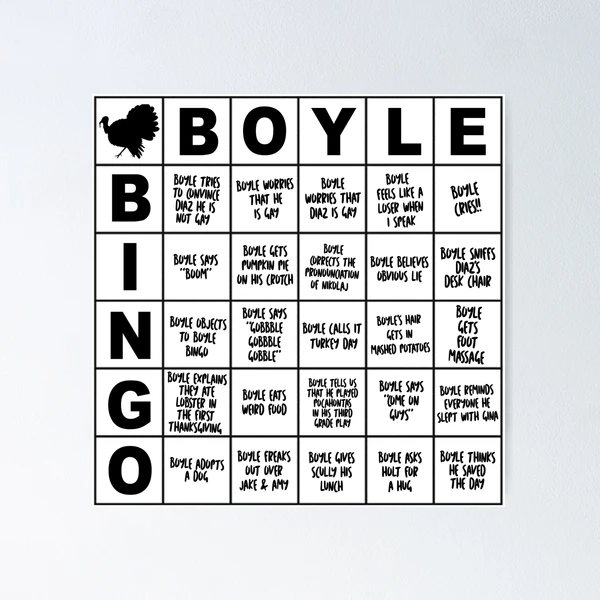 Boyle Bingo - Brooklyn Nine-nine(b99) Pattern Cushion Cover Throw