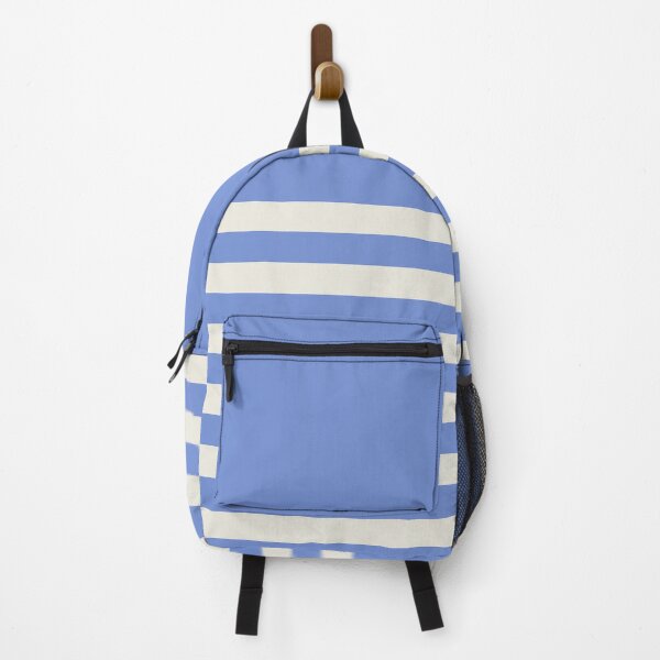 Item preview, DANUBE BLUE and CREAM HALF BLOCK STRIPES designed and sold by RachelMacht.