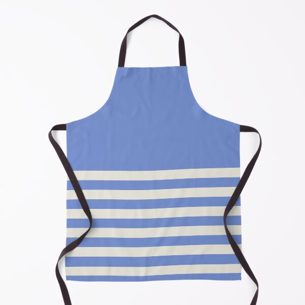 Item preview, DANUBE BLUE and CREAM HALF BLOCK STRIPES designed and sold by RachelMacht.