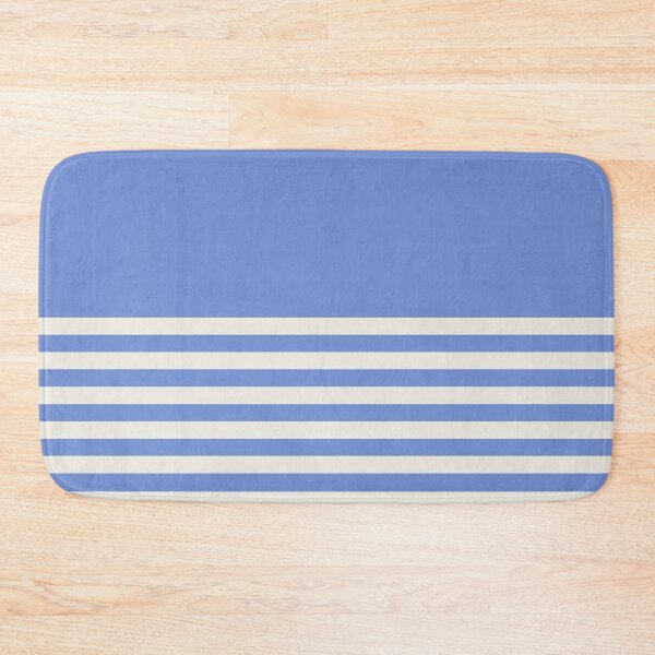 Item preview, DANUBE BLUE and CREAM HALF BLOCK STRIPES designed and sold by RachelMacht.