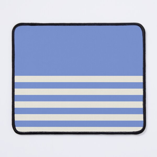 Item preview, DANUBE BLUE and CREAM HALF BLOCK STRIPES designed and sold by RachelMacht.