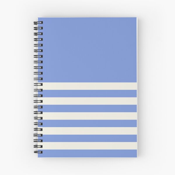 Item preview, DANUBE BLUE and CREAM HALF BLOCK STRIPES designed and sold by RachelMacht.