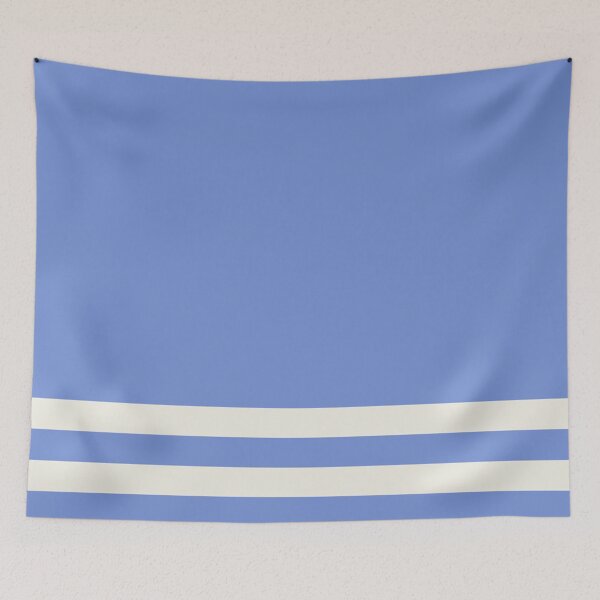 Item preview, DANUBE BLUE and CREAM HALF BLOCK STRIPES designed and sold by RachelMacht.