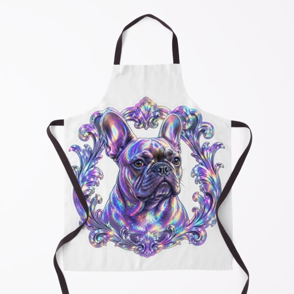 Item preview, Iridescent French Bulldog in ornate frame designed and sold by Snurly.