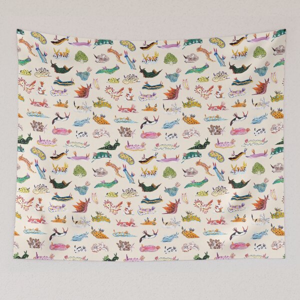 Item preview, NUDIBRANCHIA POSTER line-beige designed and sold by BEATRIZ ABAITUA.