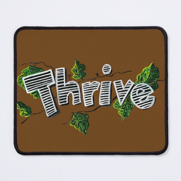 Item preview, Thrive – Hand-Painted Inspirational Typography with Ivy Leaves designed and sold by ChristiGames.