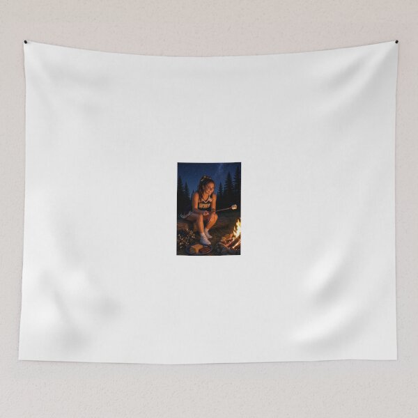 Item preview, Cheerleader eating s'mores by campfire designed and sold by CathryneDelamort.