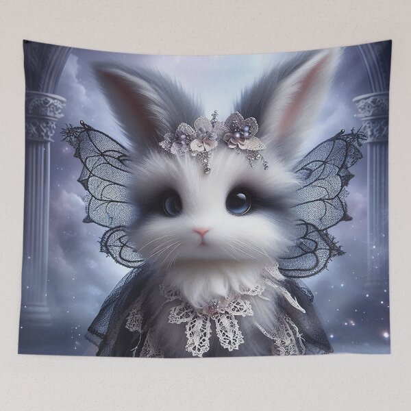 Item preview, Gothic Fairy Bunny Under the Moon designed and sold by SweetLilith.