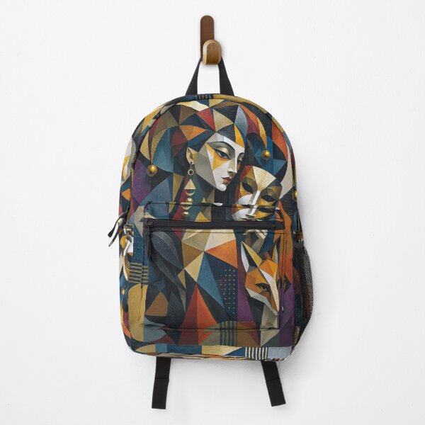 Item preview, The Female Trickster: a cubist painting. designed and sold by GalleryKauffeld.