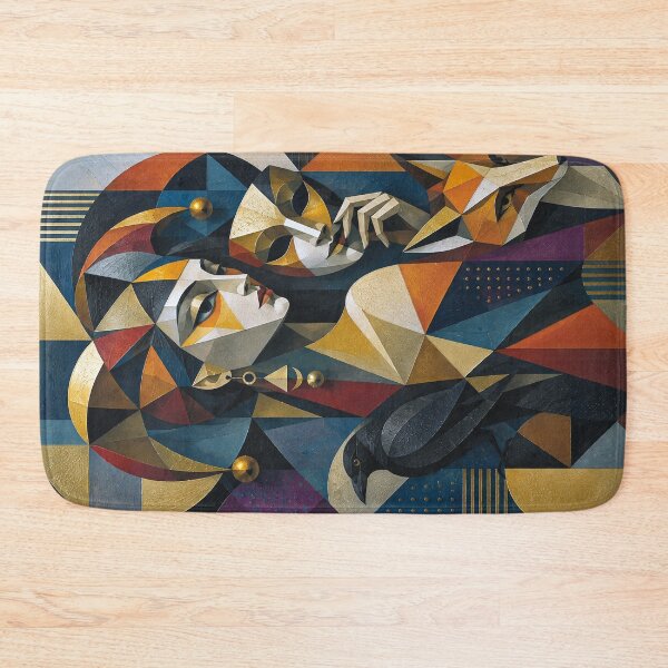 Item preview, The Female Trickster: a cubist painting. designed and sold by GalleryKauffeld.