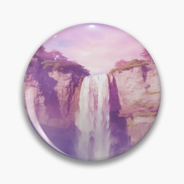 Artikelvorschau, Engelsgleicher Wasserfall unter pastellfarbenem Himmel entworfen und verkauft von ClarityPulse Studio.