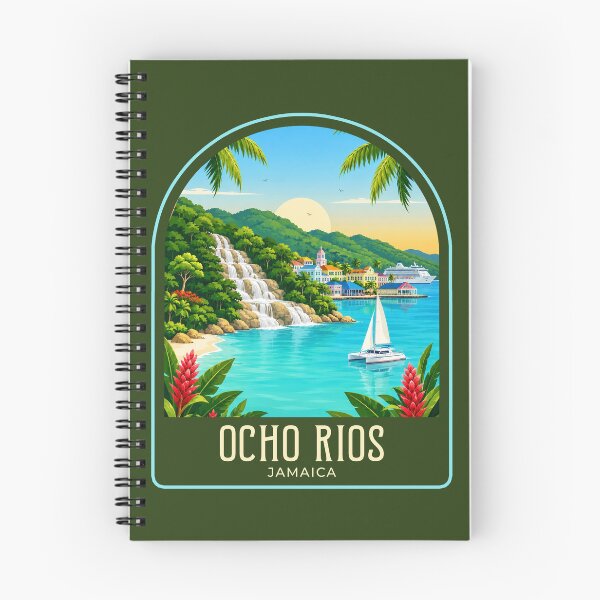 Item preview, Ocho Rios Vintage Travel Illustration designed and sold by HomeLivingCo.