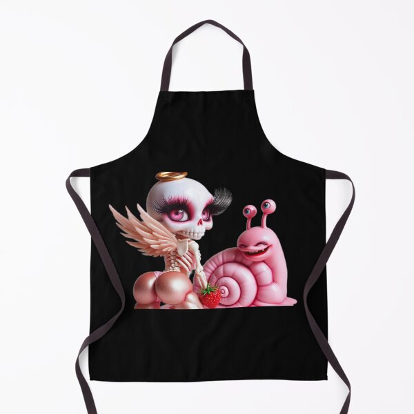 Item preview, Buff Skeleton Angel Big Eyelashes Strawberry Pink Snail designed and sold by LujziWorld.