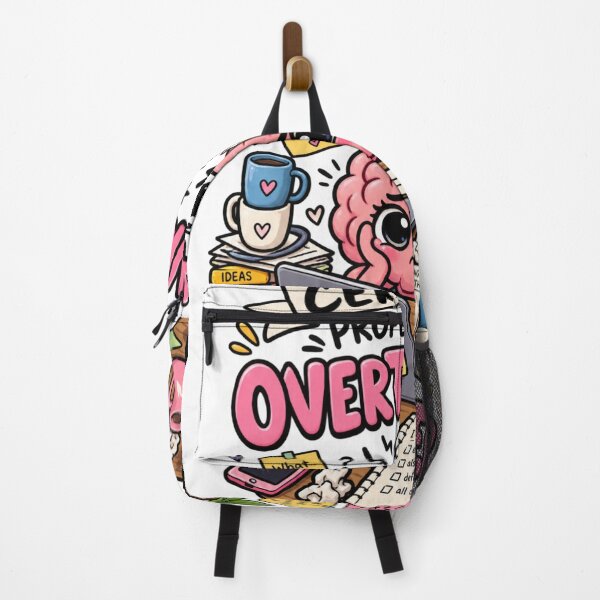 Item preview, Certified Professional Overthinker – Funny Brain Cartoon designed and sold by Kiinaaa.