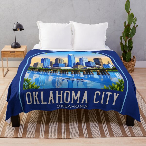 Item preview, Ilustración de viaje vintage de Oklahoma City designed and sold by HomeLivingCo.