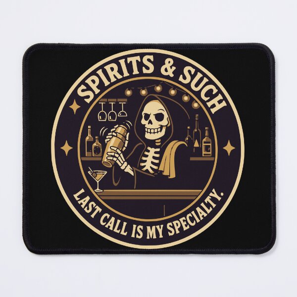 Item preview, Spirits & Such Grim Reaper Bartender Badge designed and sold by Simon-art-land.