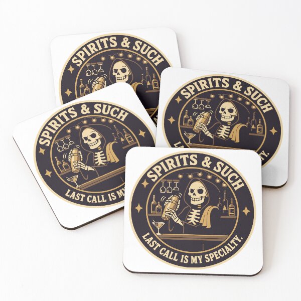 Item preview, Spirits & Such Grim Reaper Bartender Badge designed and sold by Simon-art-land.