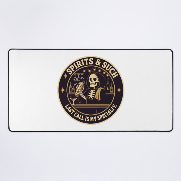Item preview, Spirits & Such Grim Reaper Bartender Badge designed and sold by Simon-art-land.